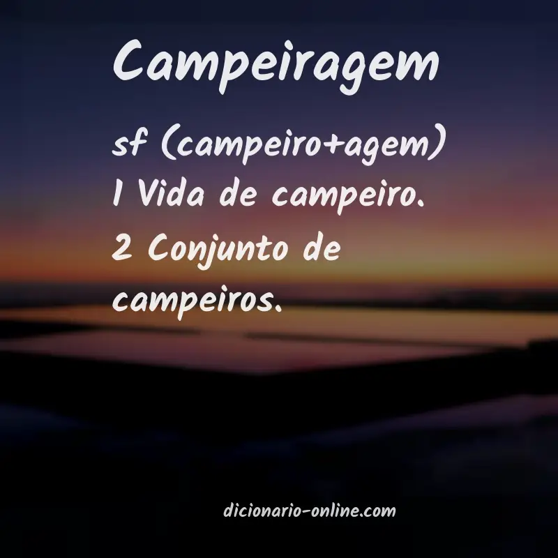 Significado de campeiragem
