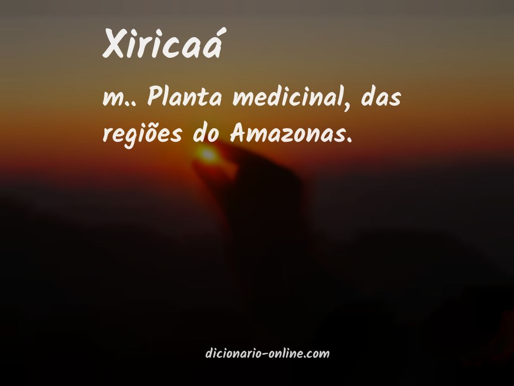 Significado de xiricaá