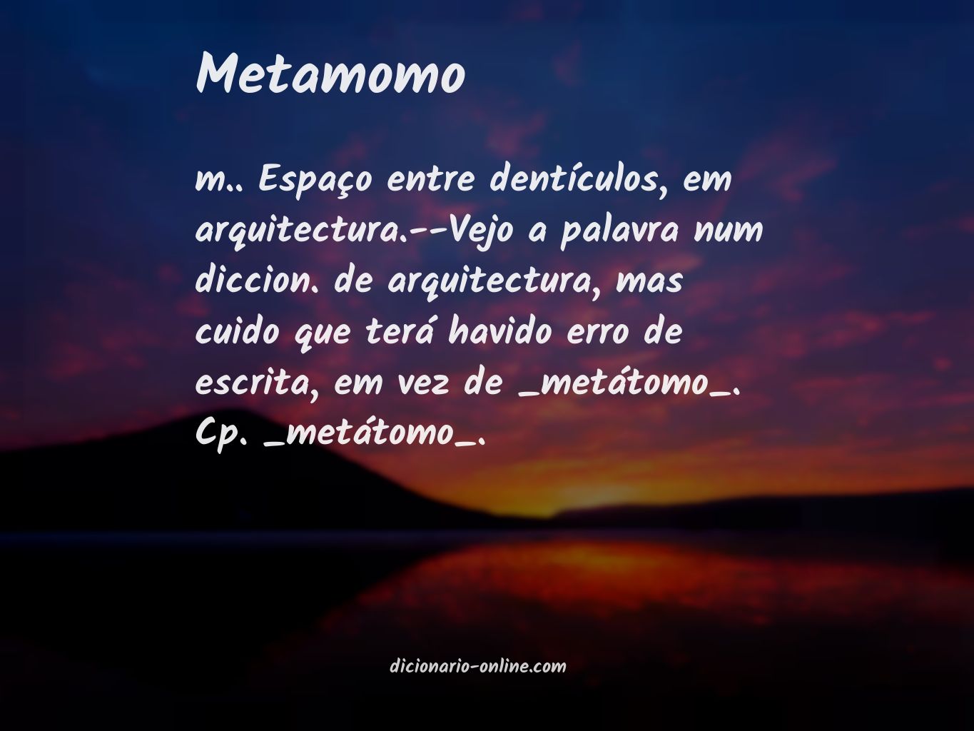 Significado de metamomo