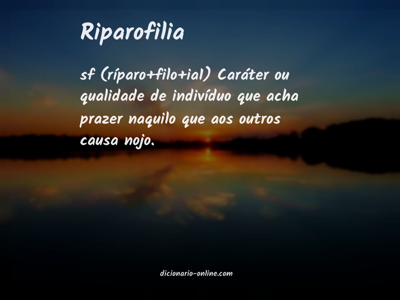 Significado de riparofilia