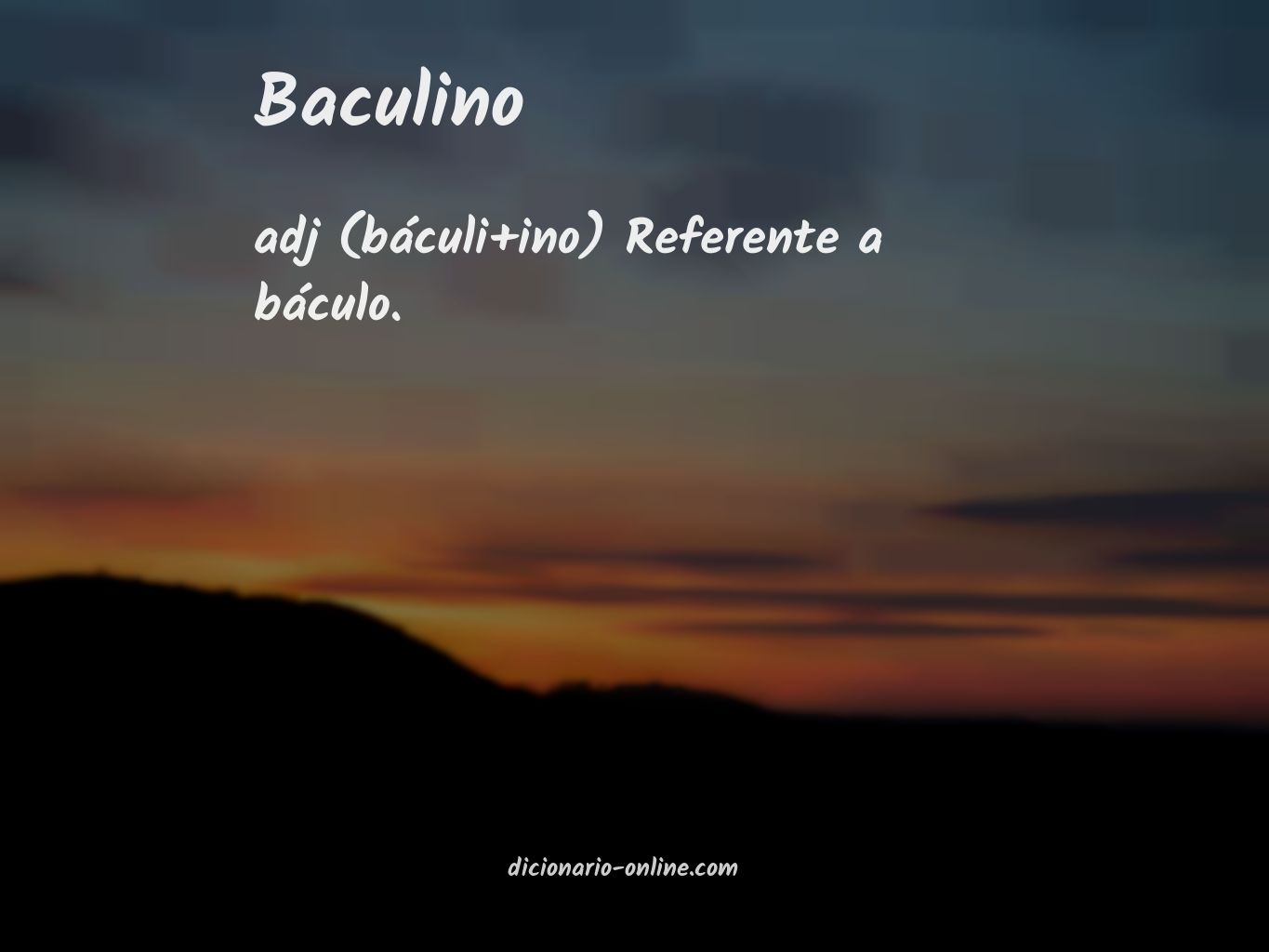 Significado de baculino