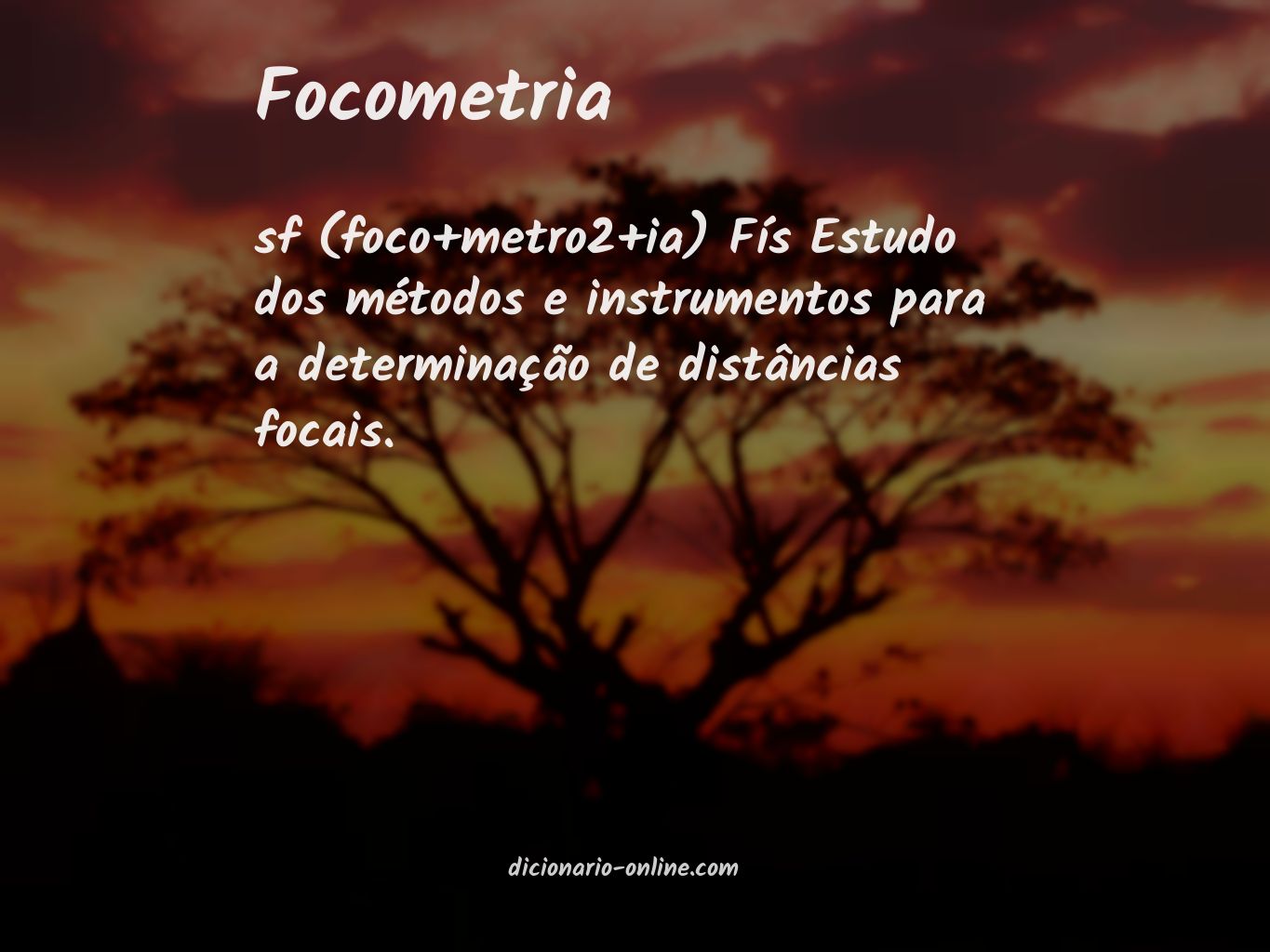 Significado de focometria