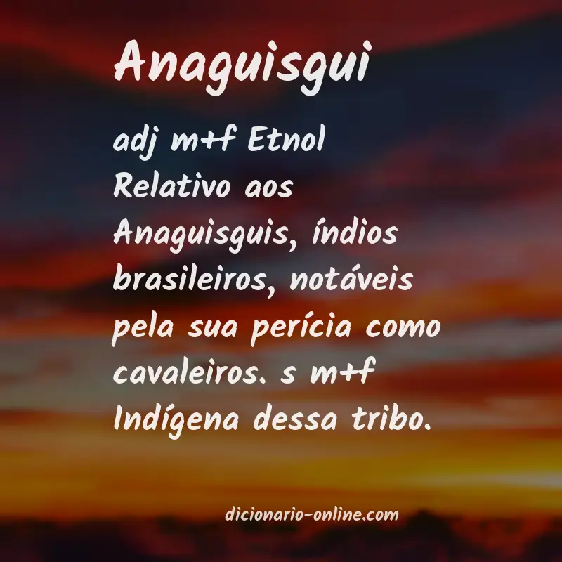 Significado de anaguisgui