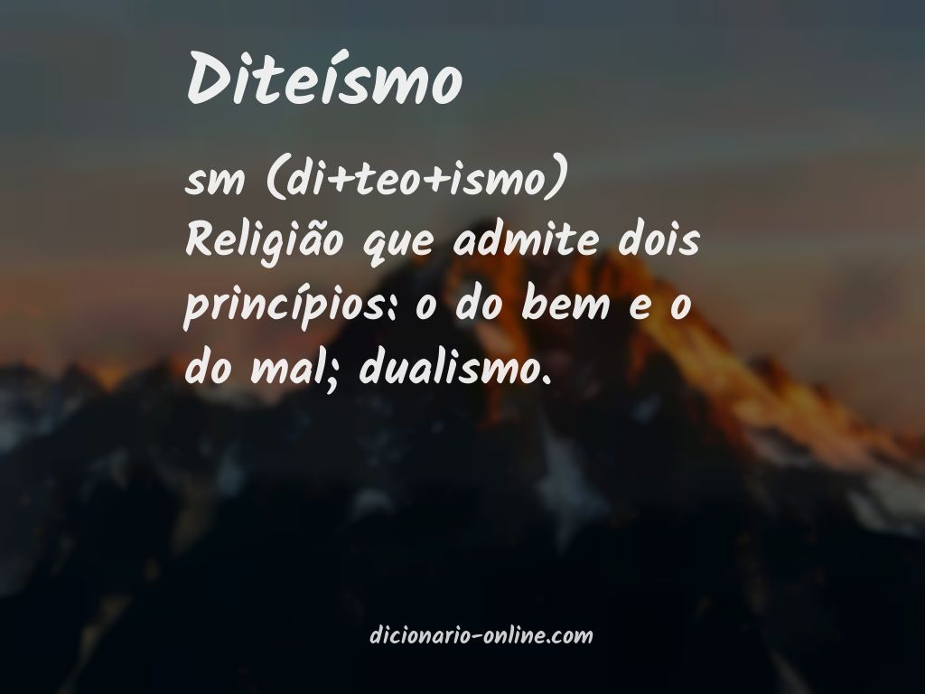 Significado de diteísmo