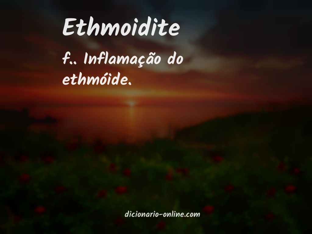 Significado de ethmoidite