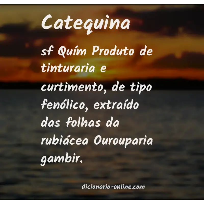 Significado de catequina