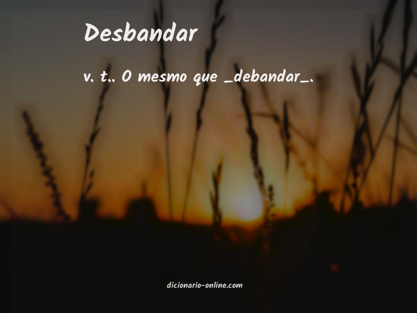 Significado de desbandar