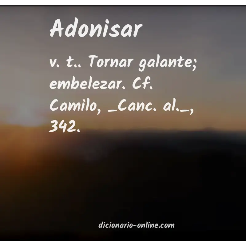 Significado de adonisar
