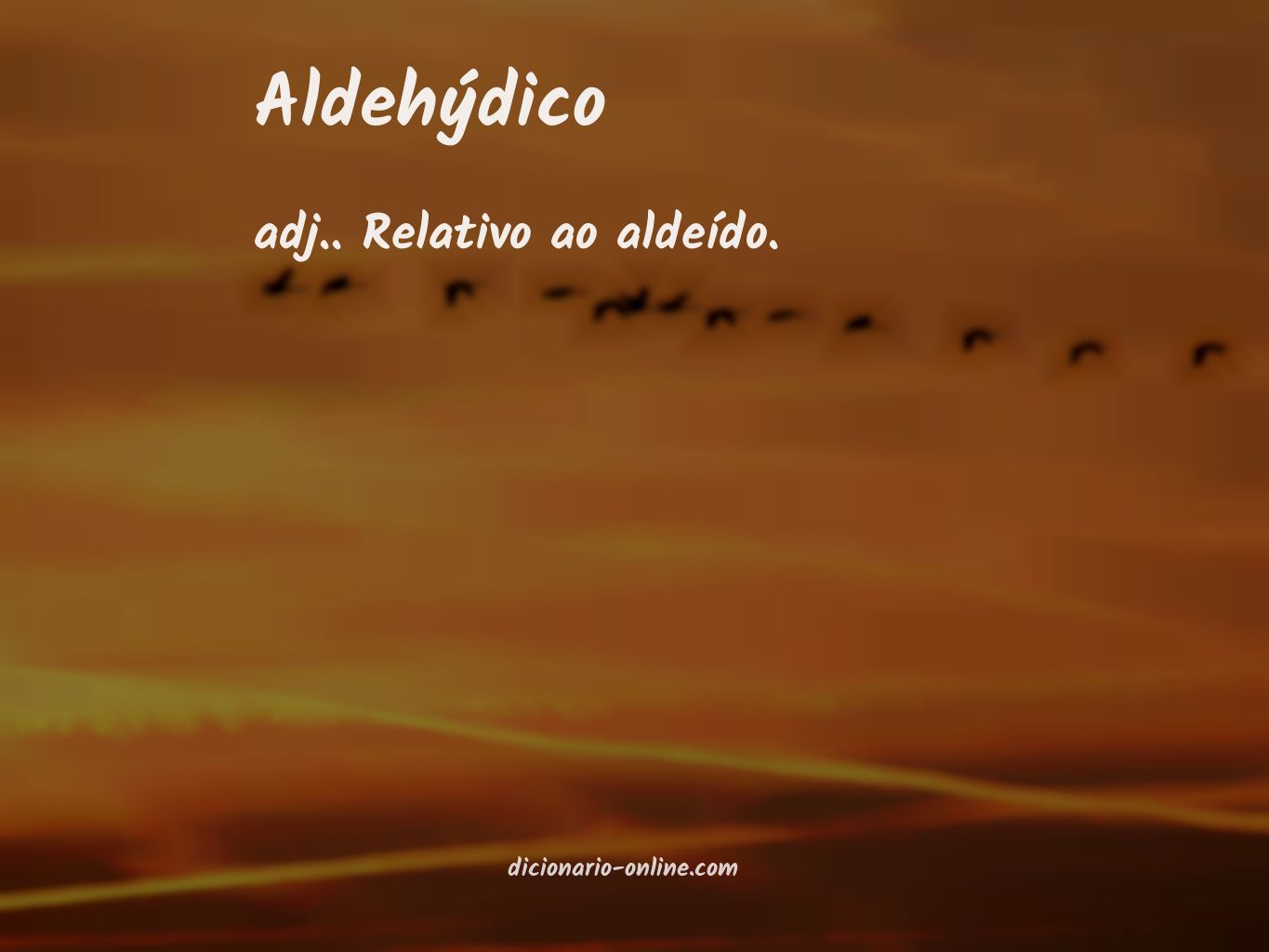 Significado de aldehýdico