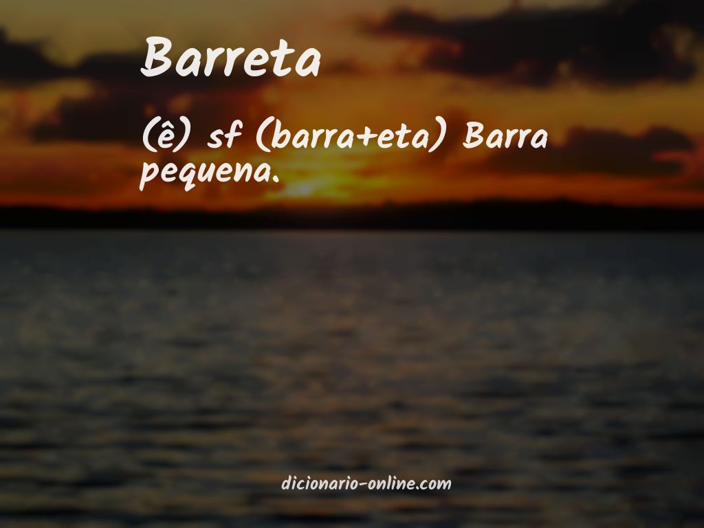 Significado de barreta