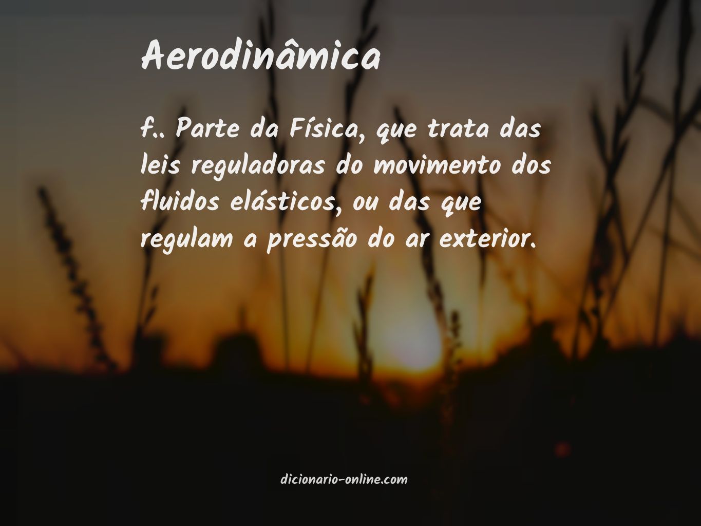 Significado de aerodinâmica