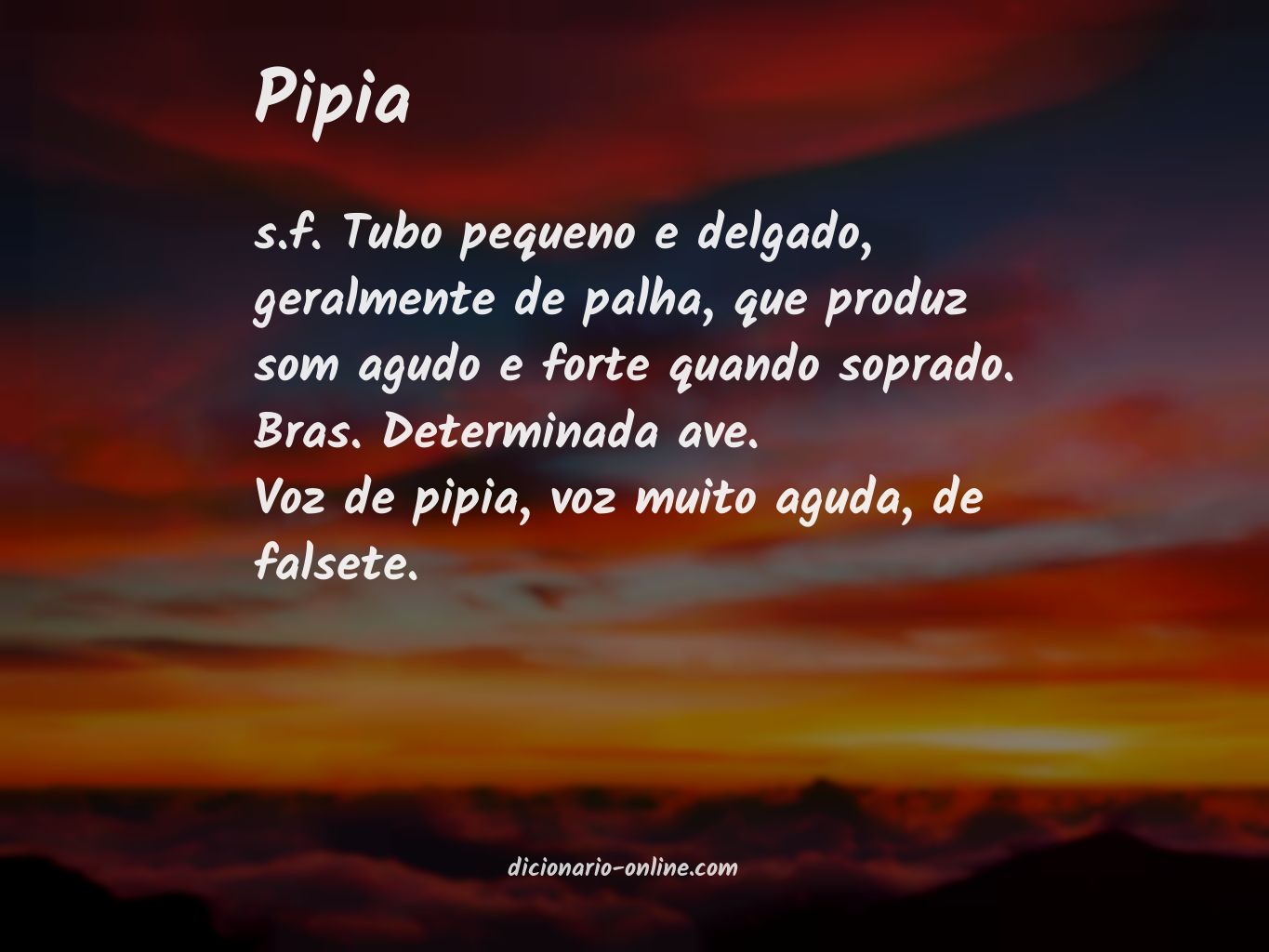 Significado de pipia