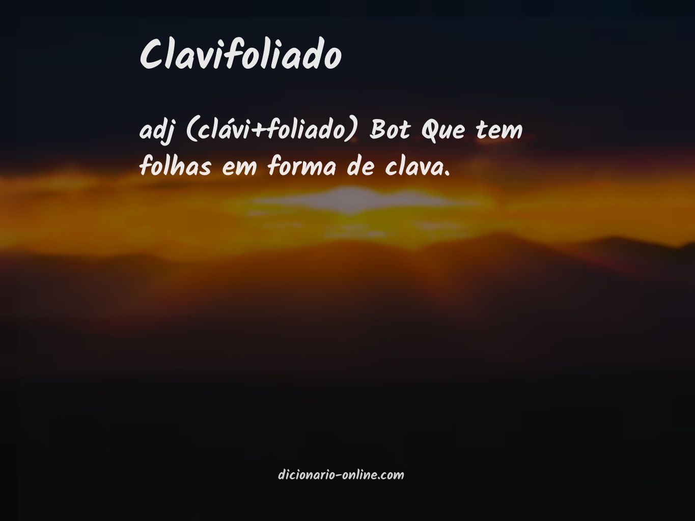 Significado de clavifoliado