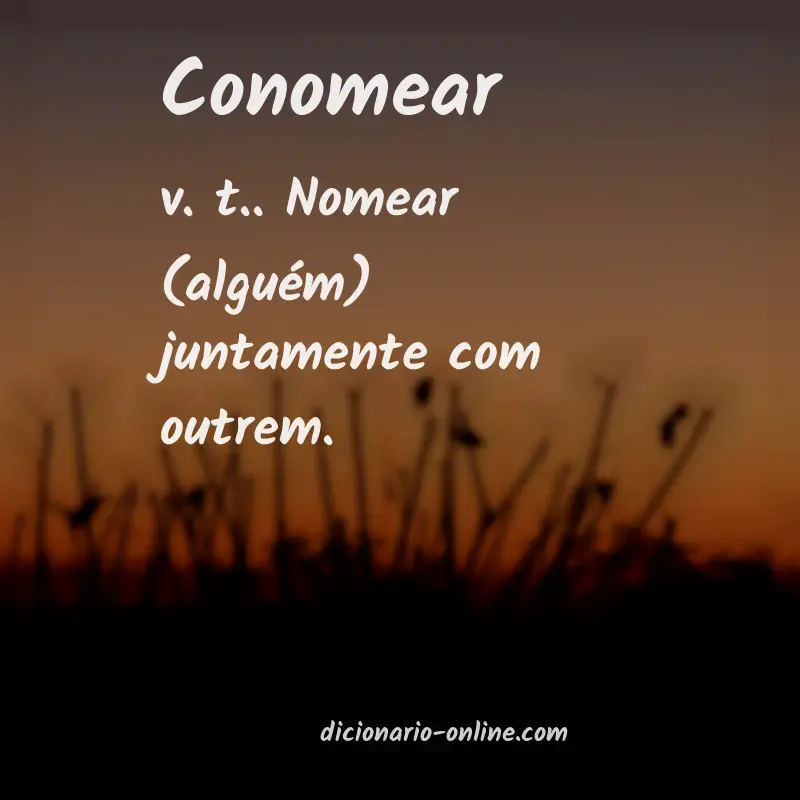 Significado de conomear