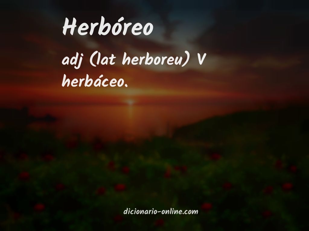 Significado de herbóreo