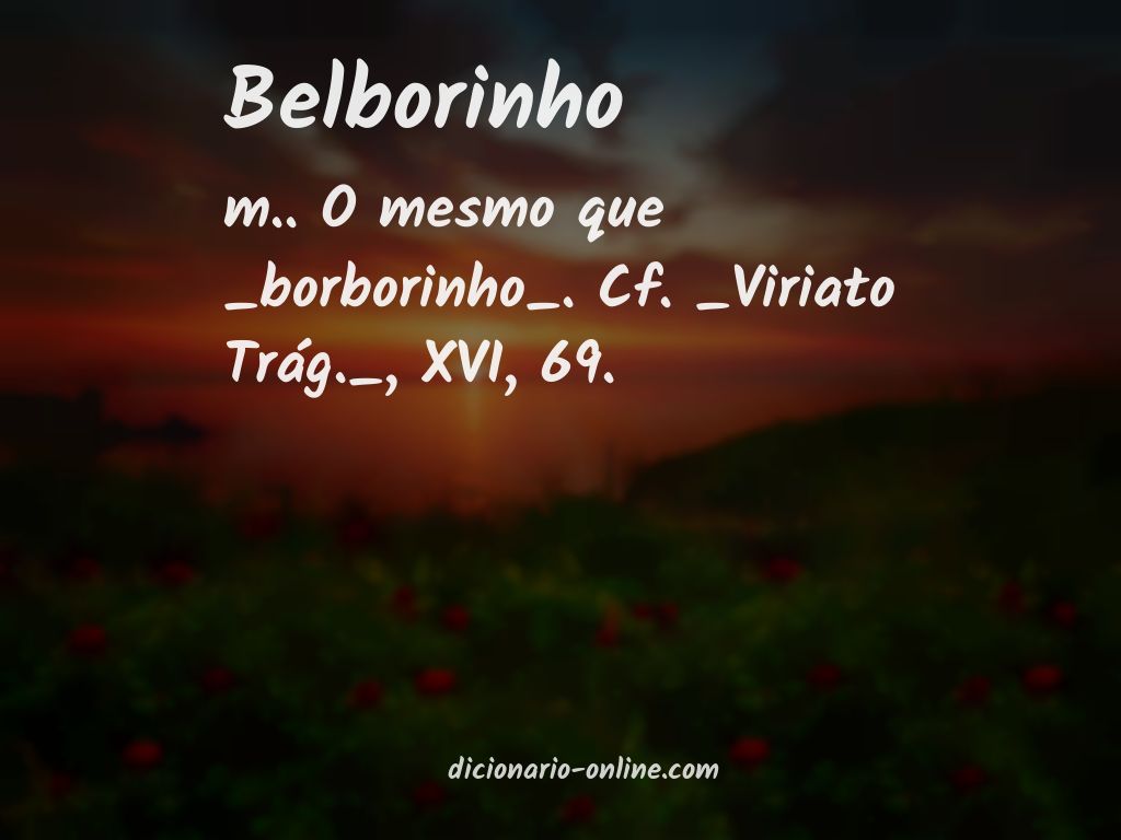 Significado de belborinho