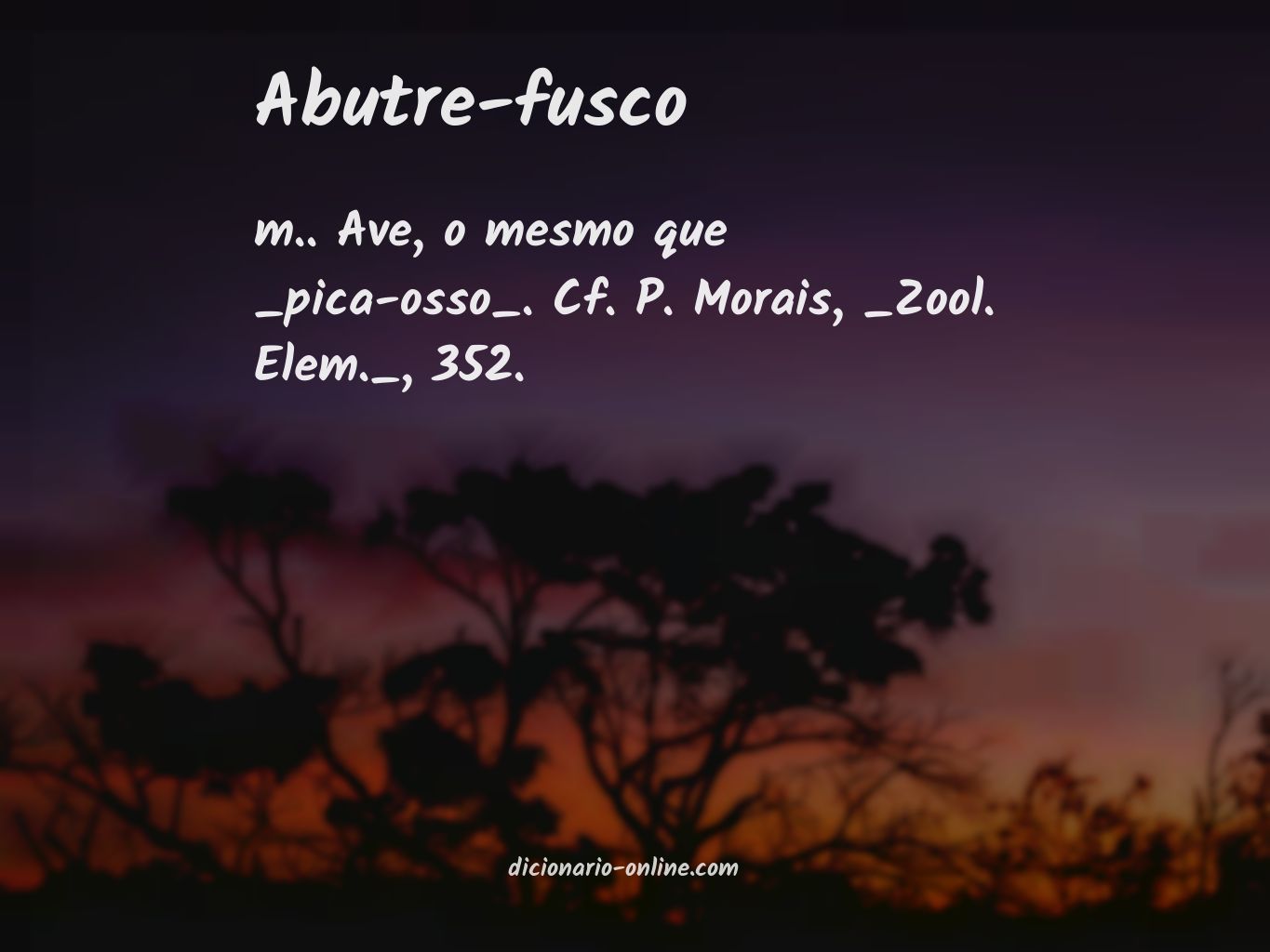 Significado de abutre-fusco