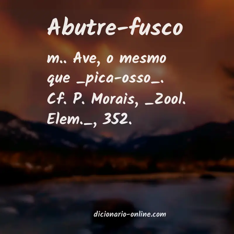 Significado de abutre-fusco