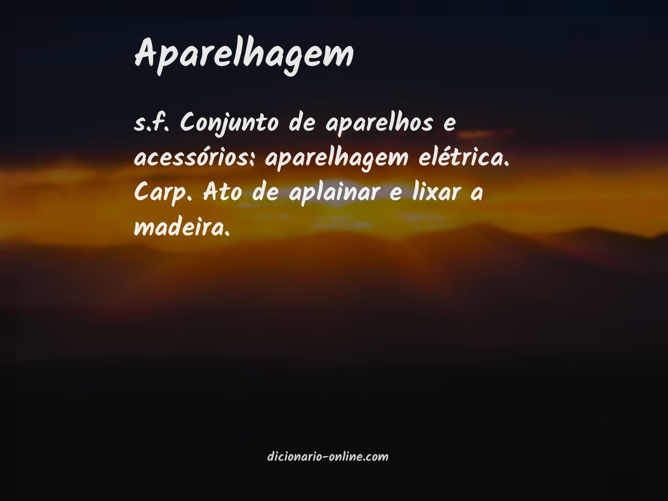 Significado de aparelhagem