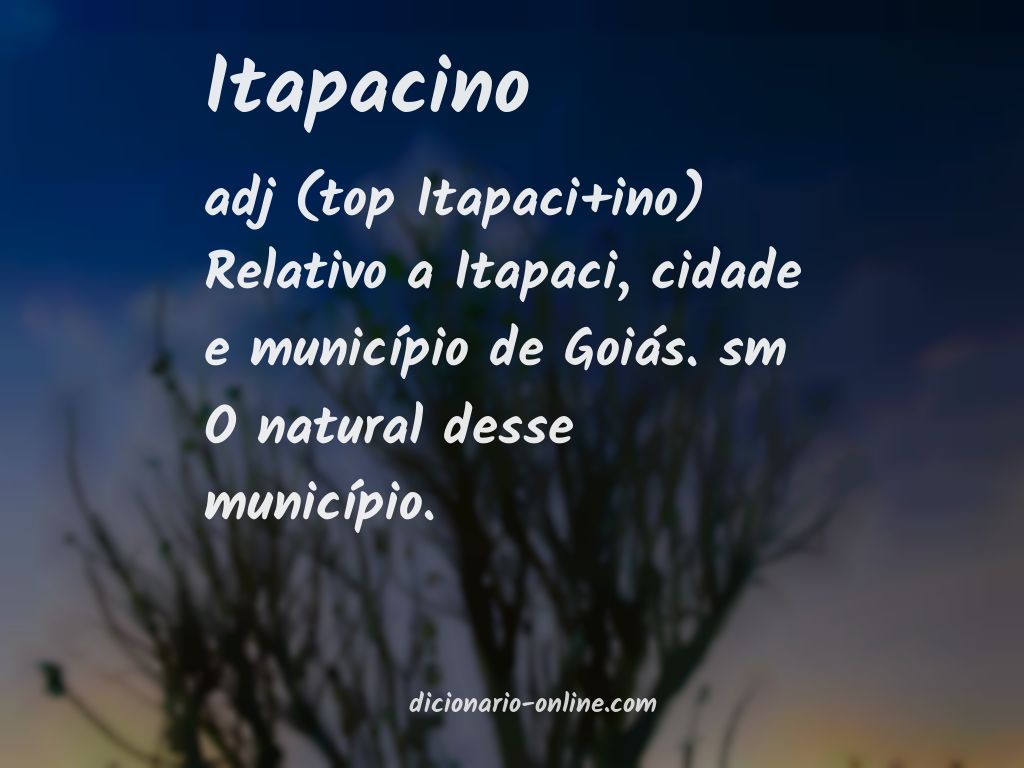 Significado de itapacino