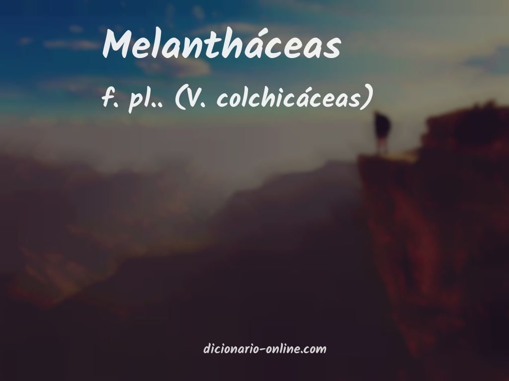 Significado de melantháceas