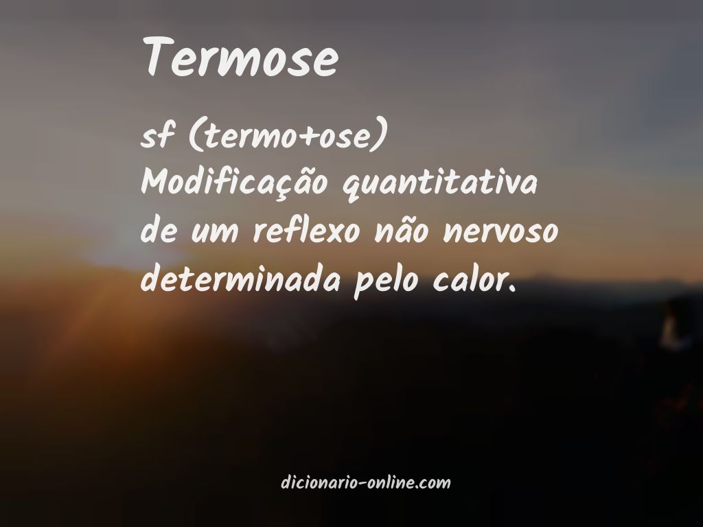 Significado de termose