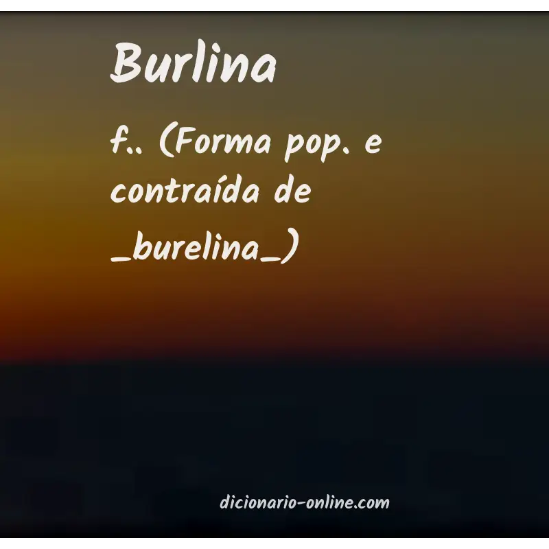 Significado de burlina