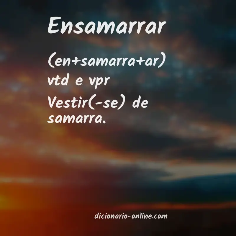 Significado de ensamarrar
