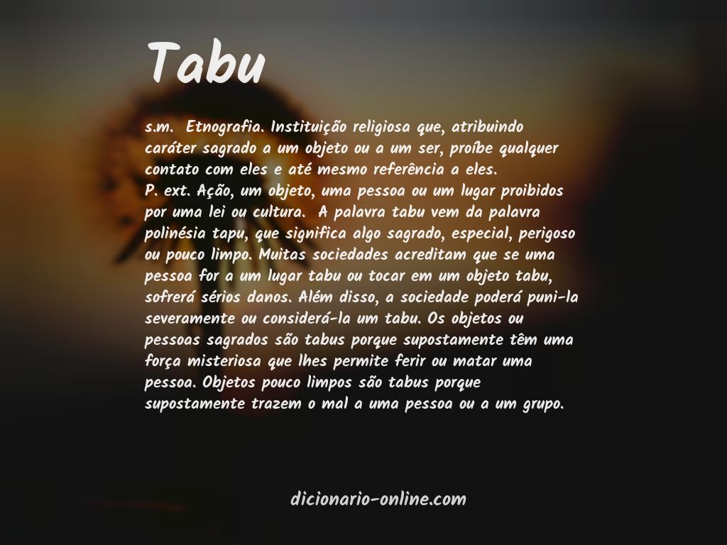 Significado de tabu