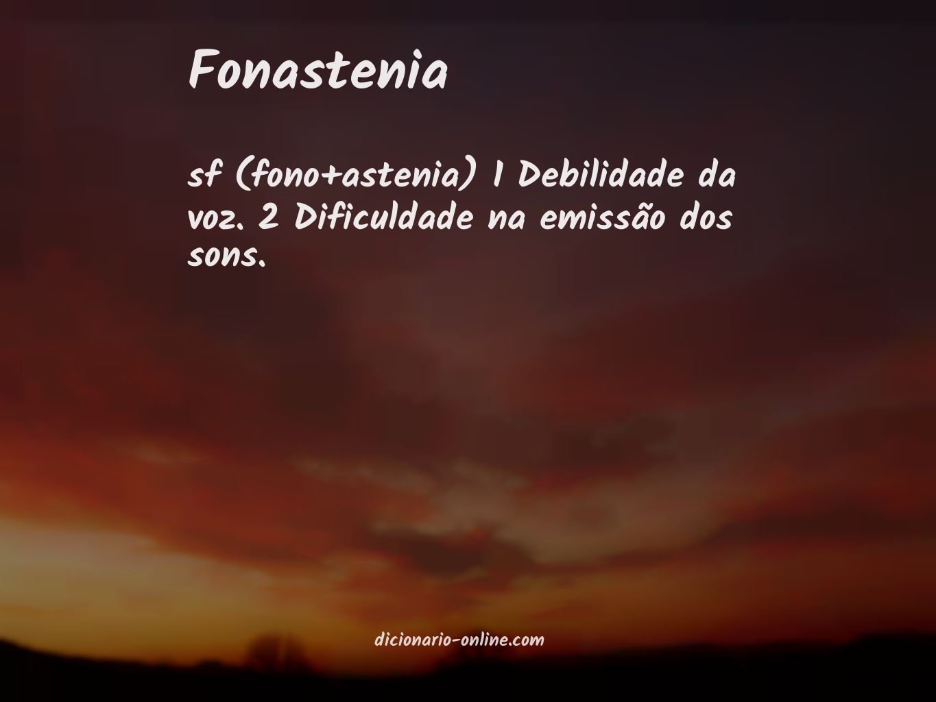 Significado de fonastenia