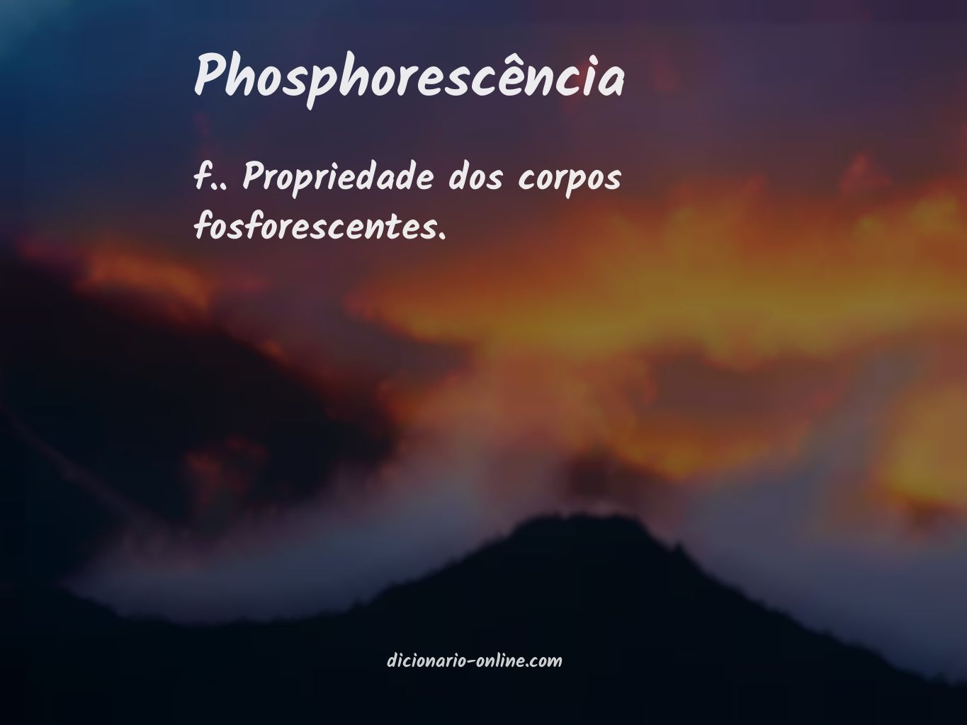 Significado de phosphorescência