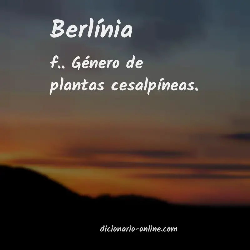 Significado de berlínia