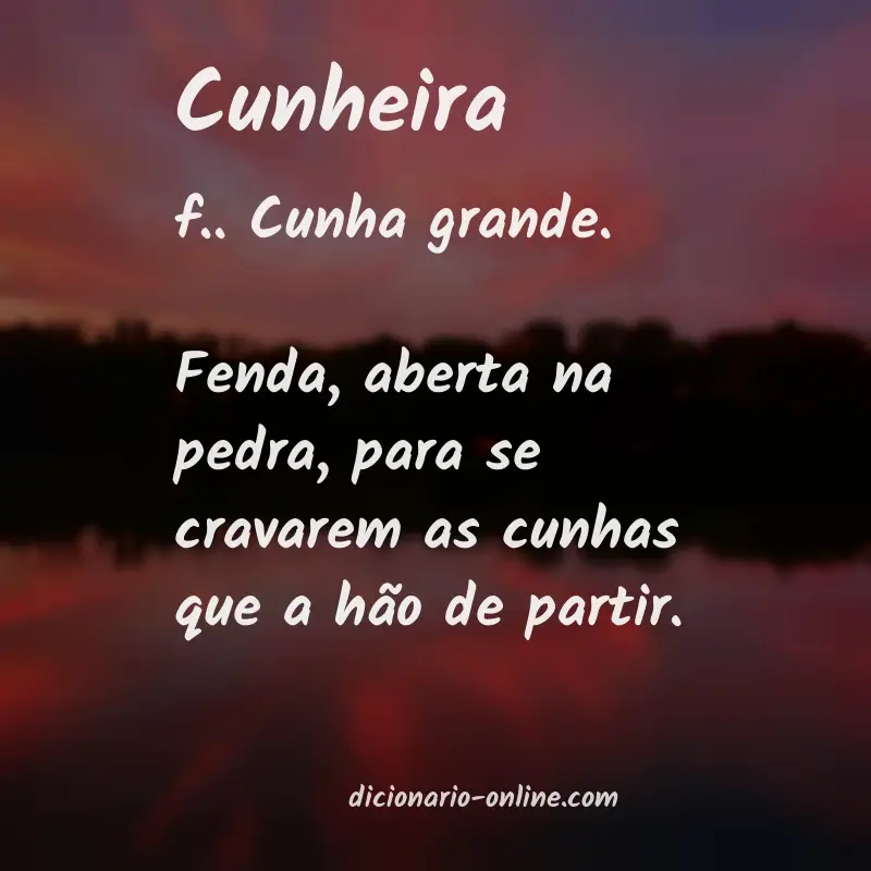 Significado de cunheira