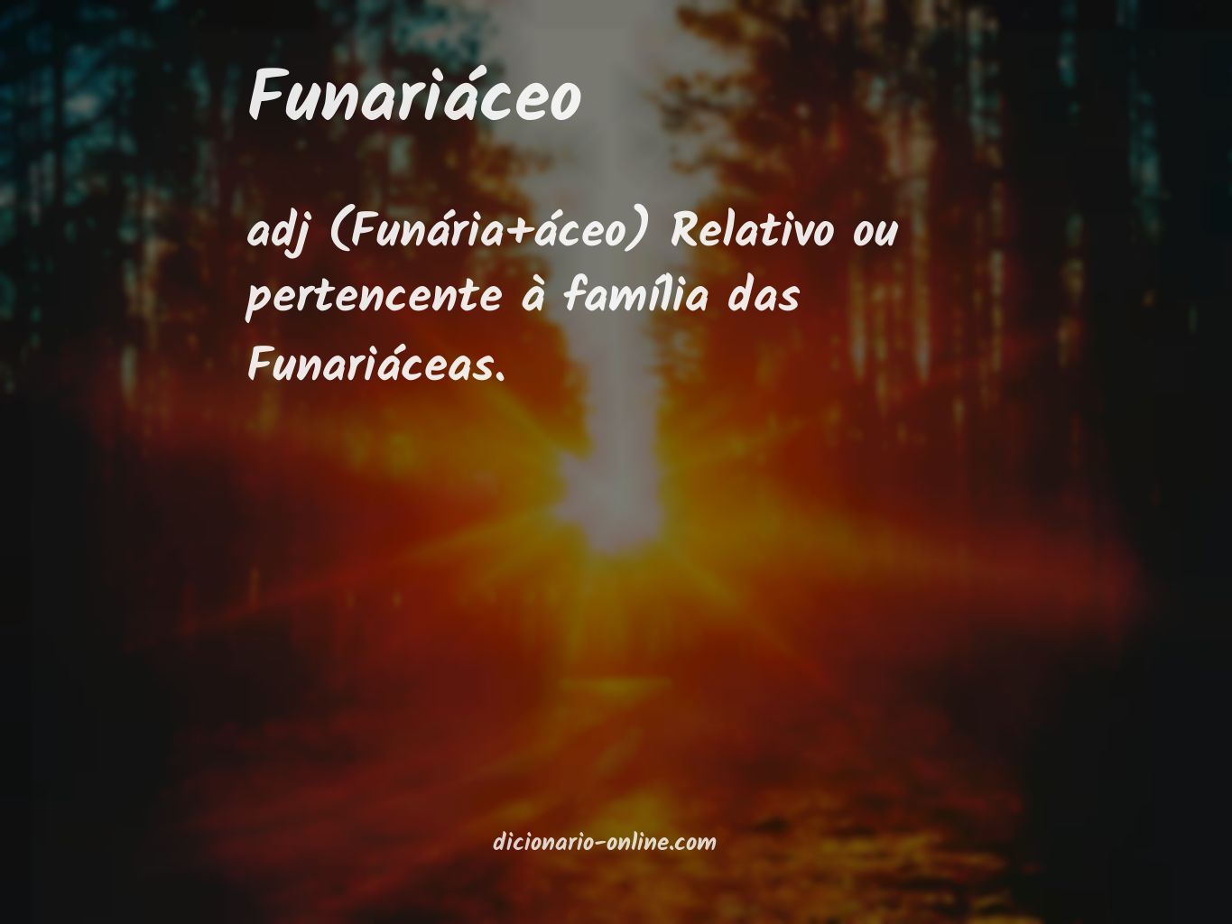 Significado de funariáceo