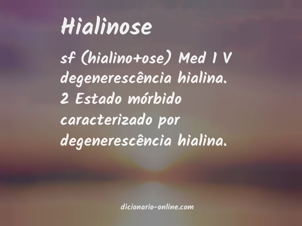 Significado de hialinose