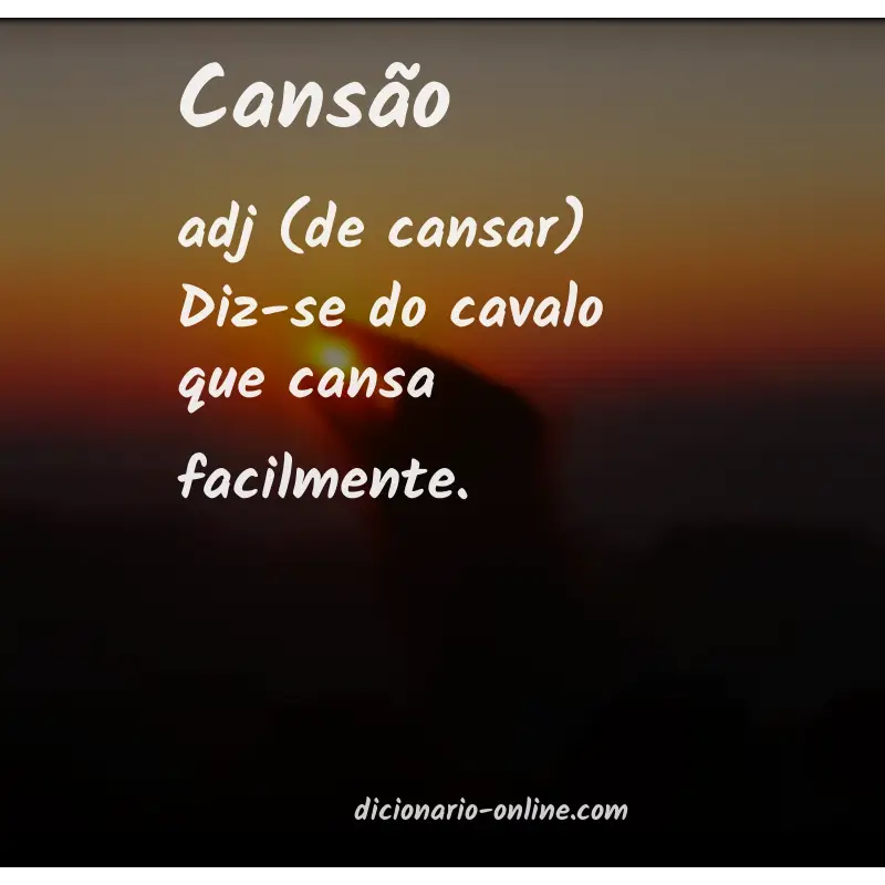 Significado de cansão
