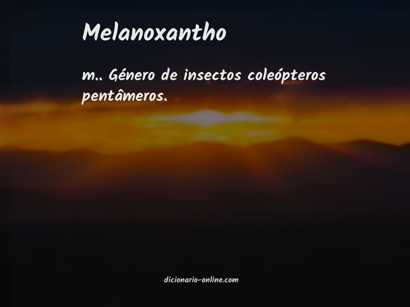 Significado de melanoxantho