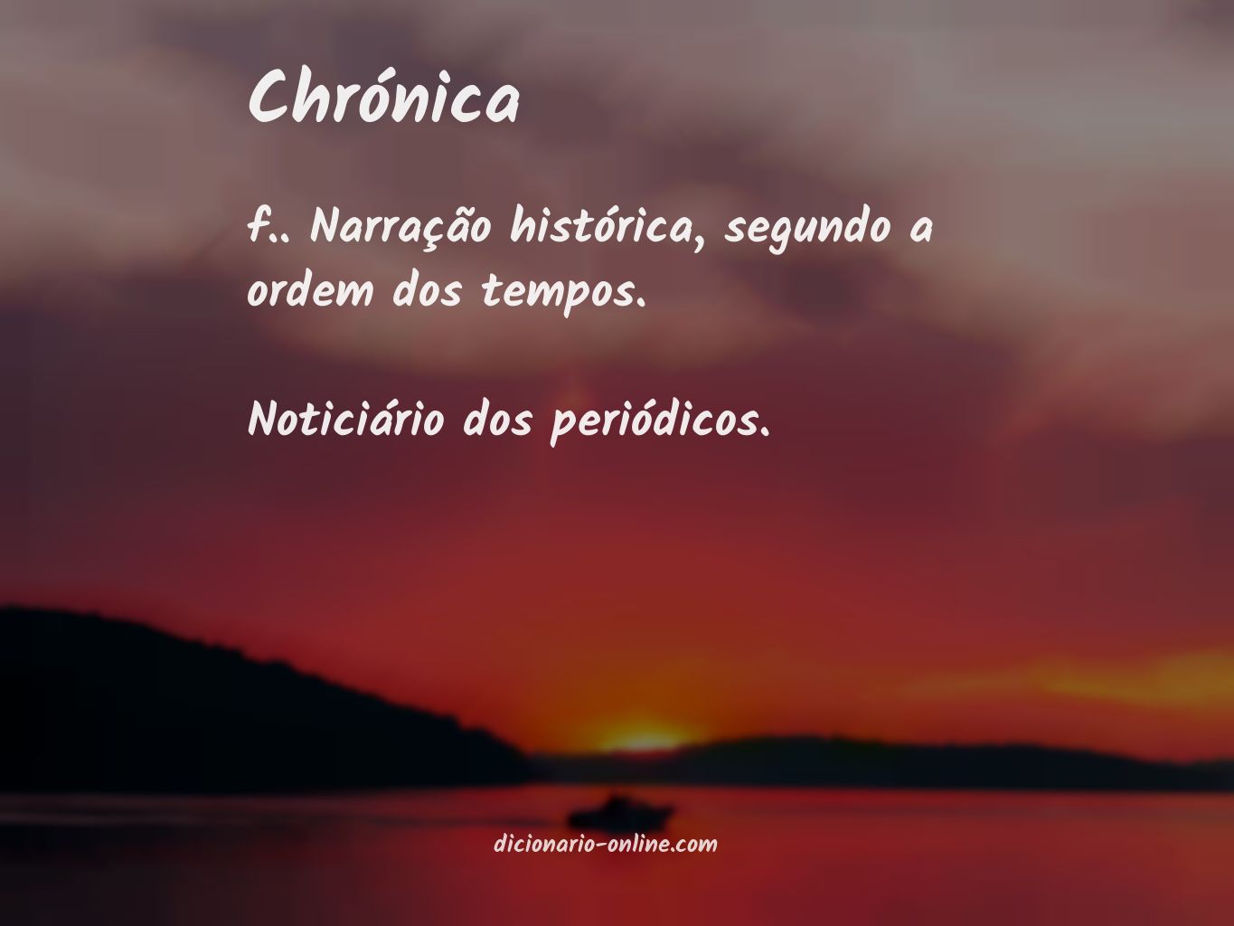 Significado de chrónica