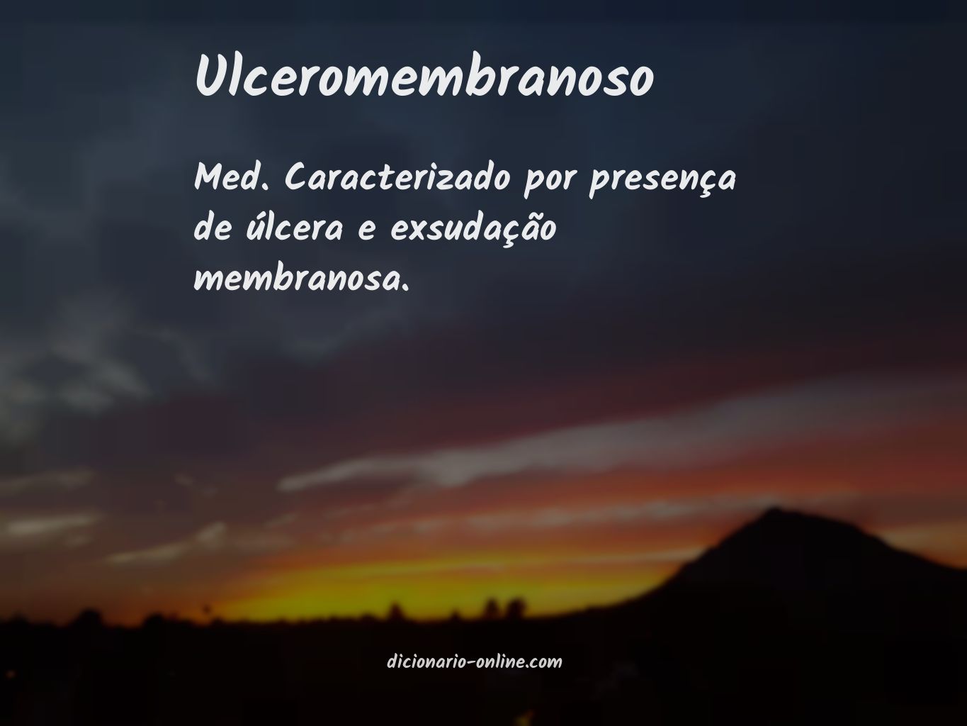 Significado de ulceromembranoso