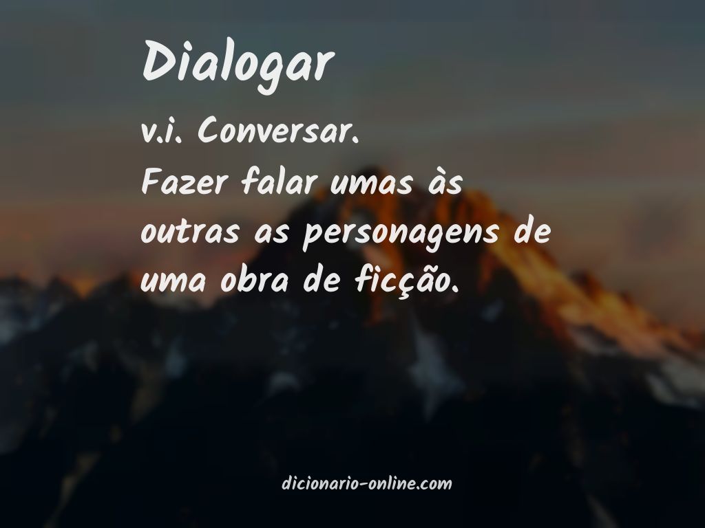 Significado de dialogar