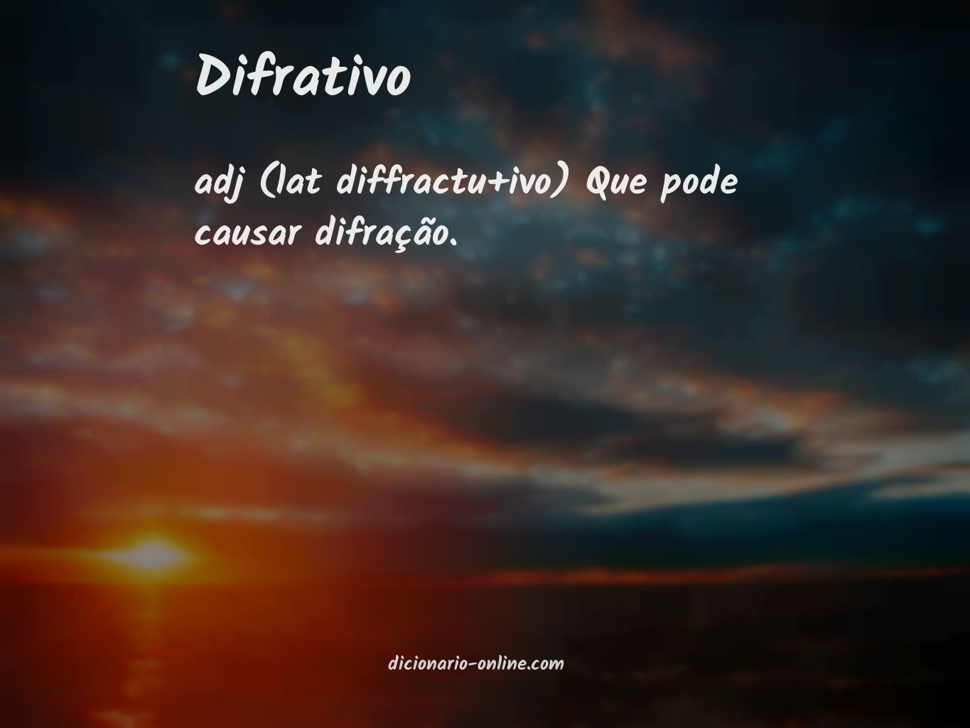 Significado de difrativo