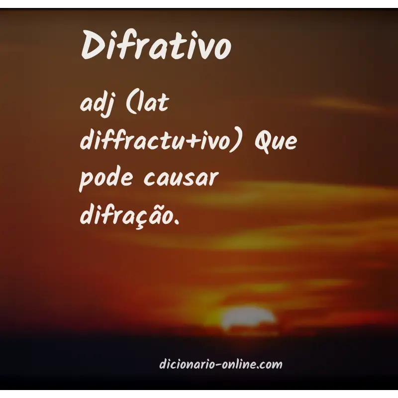 Significado de difrativo
