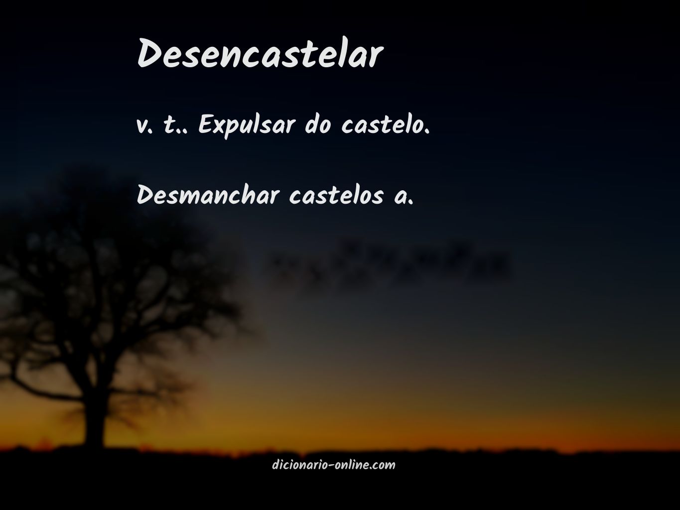 Significado de desencastelar