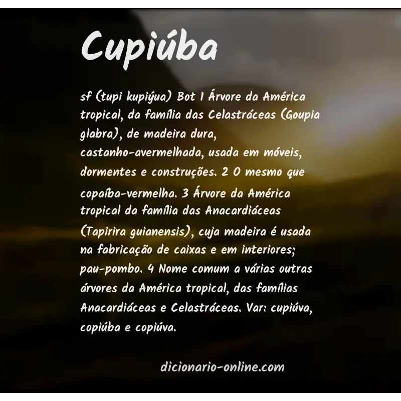 Significado de cupiúba