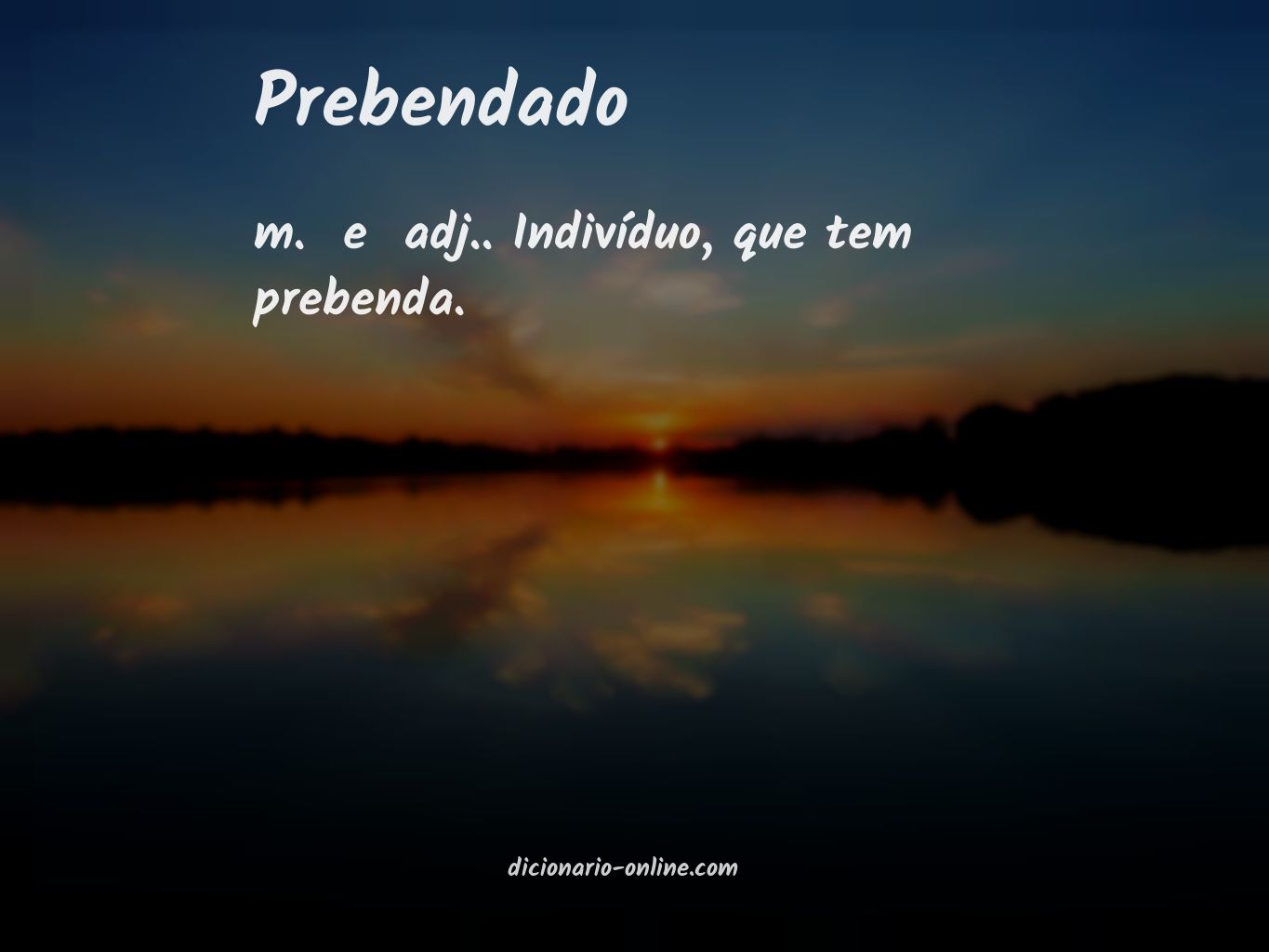 Significado de prebendado