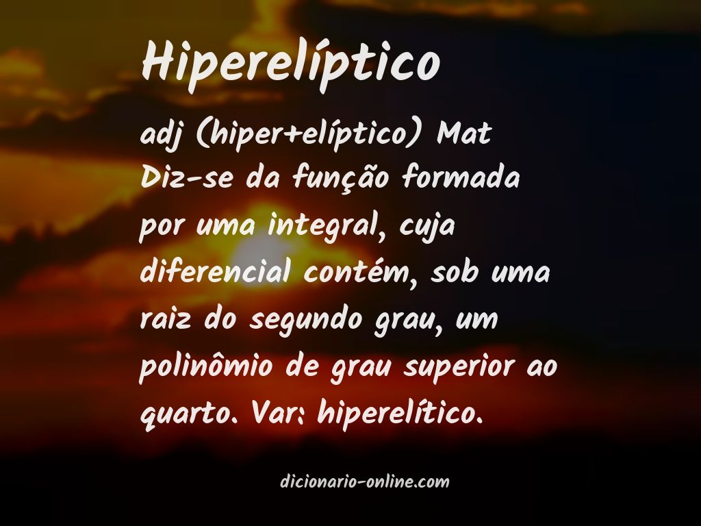 Significado de hiperelíptico