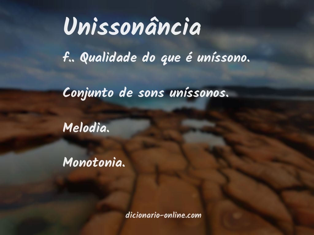 Significado de unissonância