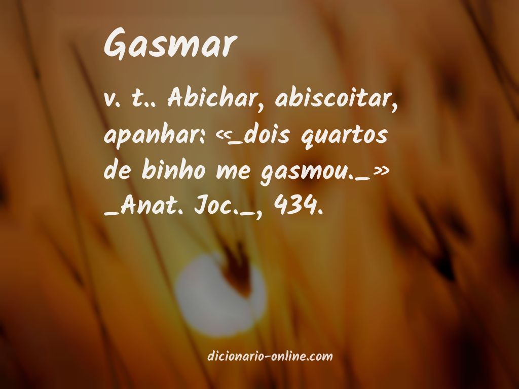 Significado de gasmar