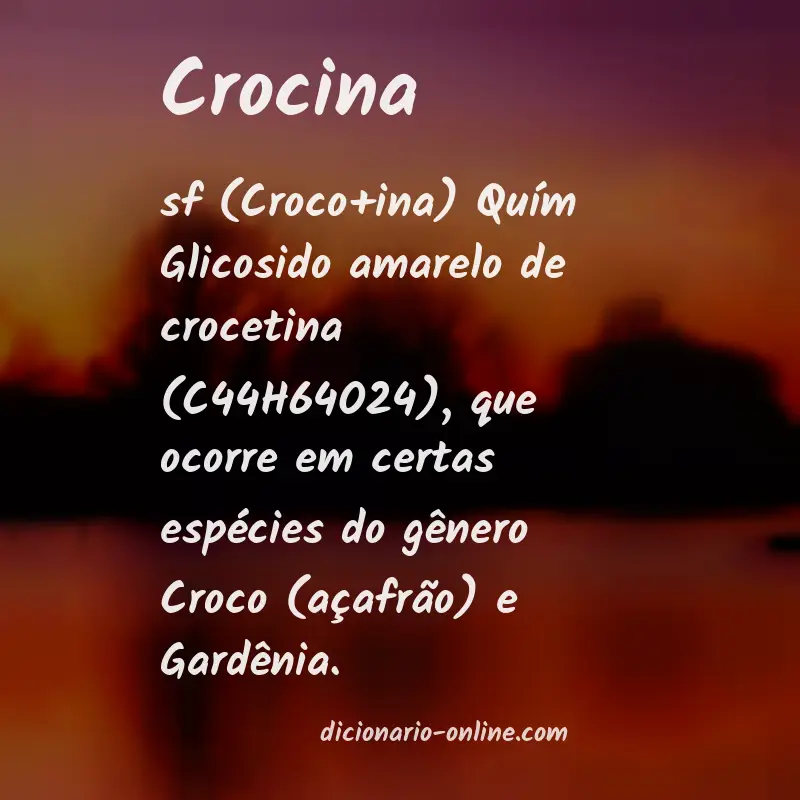 Significado de crocina