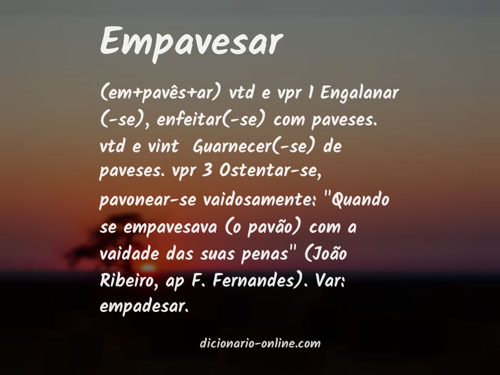 Significado de empavesar